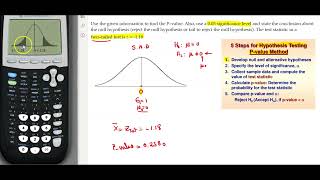 Hypothesis Testing Pvalue Method twotailed using TI84 calculator [upl. by Bartholomeo]