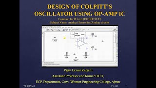 DESIGN OF COLPITTS OSCILLATOR USING NI MULTISIM SOFTWARE [upl. by Simmons932]