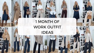 1 MONTH OF WINTER WORK OUTFIT IDEAS  Business casual work wear lookbook [upl. by Karim]