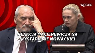 Reakcja Macierewicza na wystąpienie Nowackiej ws katastrofy smoleńskiej [upl. by Adair]