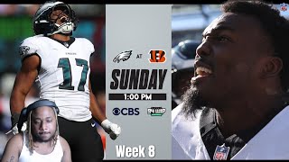 Philadelphia Eagles vs Cincinnati Bengals  2024 Week 8 Game Highlights Reaction [upl. by Neenaej]