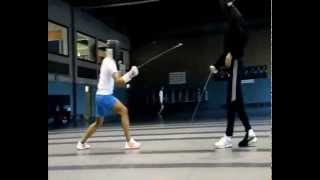 Epee Fencing Lesson ProfDr Sayed Samy Egyptian Coach amp Player Medhat Ibrahem 2014 [upl. by Ynaittirb]