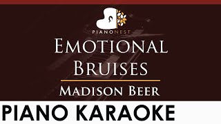 Madison Beer  Emotional Bruises  HIGHER Key Piano Karaoke Instrumental [upl. by Hannus113]