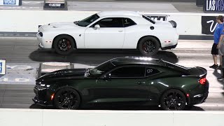 Hellcat vs LT1 Camaro  drag racing [upl. by Uhile593]