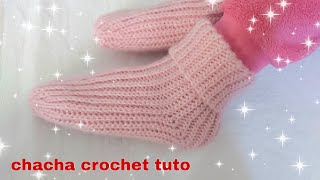 Tuto chaussettes enfants au crochet pointures de 28 à 36 [upl. by Ydoc]