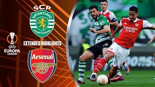 Sporting CP vs Arsenal Extended Highlights  UEL Round of 161st Leg  CBS Sports Golazo  Europe [upl. by Einor214]