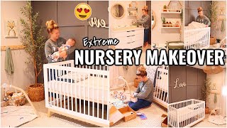 EXTREME NURSERY MAKEOVER😍 DECORATE WITH ME  BEFORE amp AFTER DIY ROOM MAKEOVER [upl. by Anirtik175]