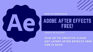 How to download Adobe After Effects free [upl. by Gney]