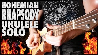 Bohemian Rhapsody Guitar Solo on UKULELE [upl. by Kcinimod]