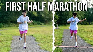 I RAN MY FIRST HALF MARATHON  Race Recap [upl. by Torp404]