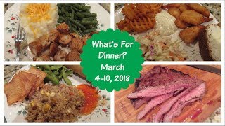 Whats For Dinner March 410 2018  Cooking for Two [upl. by Donata]