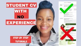 How to write a good CV Stepby Step with no work experience Examples Included [upl. by Gnek531]