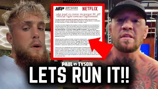 Jake Paul Responds To Conor McGregor OFFER After Mike Tyson [upl. by Innavoj]