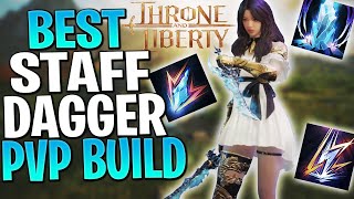 MOST INSANE STAFF DAGGER PVP BUILD  Throne and Liberty Staff Dagger PVP Build [upl. by Brandy]