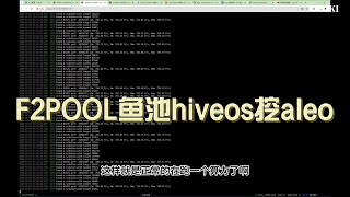 ALEO挖矿F2POOL鱼池hiveos挖aleo教程一键飞行！ [upl. by Aidua]