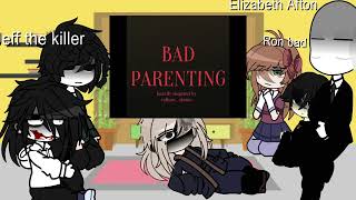 Fandoms react to Bad parenting FIRST REACTION VIDEO [upl. by Varion]