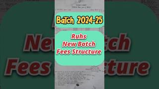 Fees Structure Ruhs Bsc Nursing batch 202425 Ruhs bscnursing Nursing updates college ruhs [upl. by Nilat3]