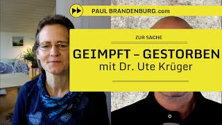 quotGeimpft – gestorbenquot mit Dr Ute Krüger Teil 1 von 2 [upl. by Limbert]