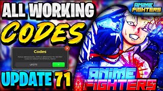 🔥NEW All Working UPDATE 71 CODES For AFS  Roblox Anime Fighters Simulator Codes [upl. by Enorej855]