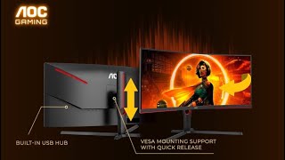 AOC CU34G3S curved gaming monitor with 34″ WQHD 165Hz refresh rate panel launched in India [upl. by Dorisa]