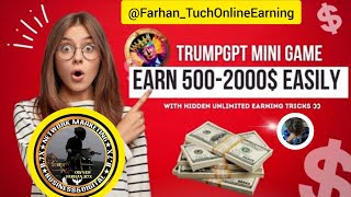 TrumGPT Telegram Mini Bot  Earn USDT 670 Withdraw In Binance [upl. by Rammaj553]