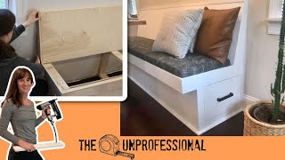 DIY Banquette Bench Bench Seating with Storage [upl. by Felicia416]