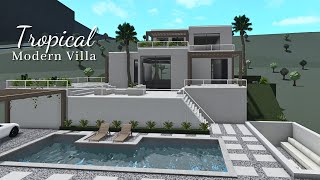 Bloxburg Tropical Modern Villa 3 Story House Build Roblox Realistic Home [upl. by Delahk163]