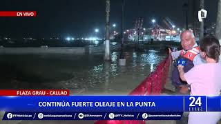 La Punta  Callao Playas permanecerán cerradas por oleaje anómalo [upl. by Alilahk]