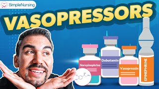 Vasopressors Drugs  Epinephrine Norepinephrine Vasopressin Dobutamine Dopamine [upl. by Fotzsyzrk984]