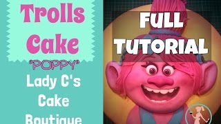 How to make a Poppy Trolls Cake  FULL TUTORIAL [upl. by Wheaton]