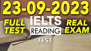 IELTS READING PRACTICE TEST 2023 WITH ANSWER  23092023 [upl. by Orgell]