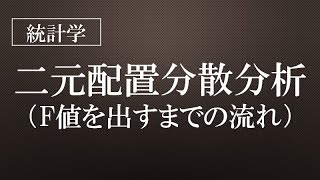 二元配置分散分析（F値を出すまでの流れ） [upl. by Zedecrem]