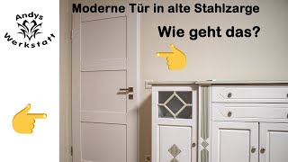 Wie geht das Moderne Türen MDF CPL in alte Stahlzargen einbauen [upl. by Seldan5]