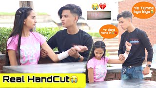 Hand Cut Prank  Prank On Boyfriend Gone Extremely Wrong😱  Shahfaiz World [upl. by Pantheas270]