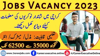 Jobs Vacancy 2023  Karachi Jobs 2023  Private Company Jobs In Karachi [upl. by Lehmann995]