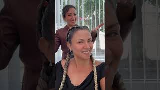 Trenzas boxeadoras tressesbeautyworld en instagram pom braids braidstyles braided [upl. by Amero16]