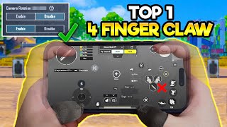 How To Get The Best 4 Finger Claw Control Setting  BGMI amp PUBG MOBILE [upl. by Eanar]