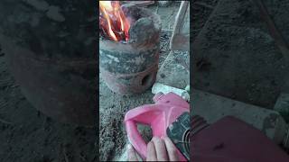 12 Volt DC fan With Clay Stove in Cylinder stove [upl. by Dickenson]