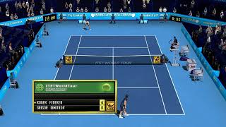 Tennis Elbow 2013Dimitrov vs Federer [upl. by Lindblad]