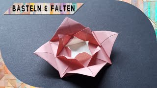 Origami Seerose 🌸  Seerose aus Papier basteln  einfache Anleitung zum nachmachen [upl. by Enimzaj]