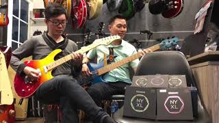 Cort GLTD16 in Java Sunset Burst and Cort Artisan B5 plus In Trans Aqua Blue demo [upl. by Osher]