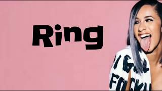 Cardi B  Ring feat Kehlani Lyrics [upl. by Malina]