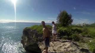 CLIFF JUMPING IN ST MAARTEN [upl. by Ambrosane]