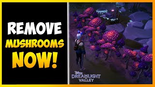 Disney Dreamlight Valley  How To Get Rid Of Mushrooms Tips and Tricks [upl. by Anaidirib]