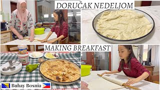 Nana pravi pogaču maslenicu za porodicu  Nana is making layered bread for the family [upl. by Adnoluy632]