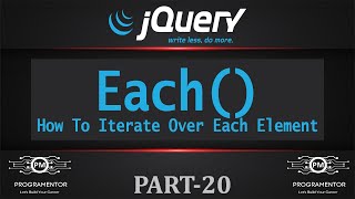 20  jQuery Each Method  Each Method jQuery  Each Function jQuery  Learn jQuery HindiUrdu [upl. by O'Donovan]