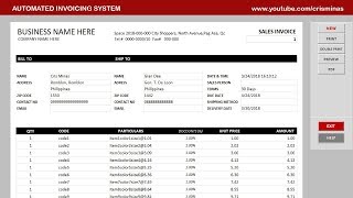 Excel Automated Invoice Generator FREE DOWNLOAD [upl. by Ripleigh560]