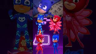 PJ Masks  CatBoy 🆚 Owlette 🆚 CatBoy 🆚 Owlette X Dance Song Tiles Hop EDM Rush shorts [upl. by Blackwell956]