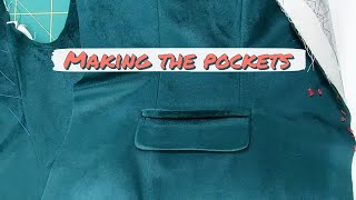 Velvet blazer  Part 2  Making the pockets EnglishNederlands [upl. by Poucher]