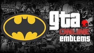 GTA V  Batman Logo  Emblem Tutorial  Grand Theft Auto 5  Screetch2009 [upl. by Checani]